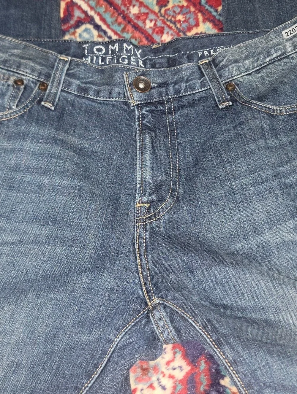Tommy Hilfiger Men's Slim Straight Blue Denim Jeans 32W X 27L